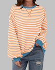 Margaret | Casual Long Sleeve Striped Sweatshirt