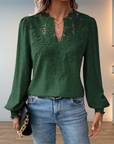 Marlene | Elegant Lace-Trim Blouse