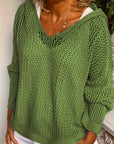 Delaney | Relaxed Open-Knit Hooded Sweater