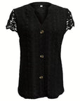 Ariana | Elegant Button V-Neck Shirt
