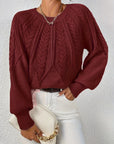 Cassidy | Cable-Knit Round-Neck Sweater