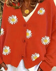 Maribel | Floral Embroidered Button-Front Cardigan