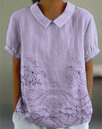 Holly | Elegant Floral Embroidered Shirt