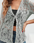 Cassandra | Floral Openwork Cardigan