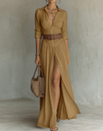 Allysia | Stylish Long Sleeve Collared Dress