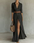 Allysia | Stylish Long Sleeve Collared Dress