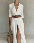 Allysia | Stylish Long Sleeve Collared Dress