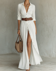 Allysia | Stylish Long Sleeve Collared Dress
