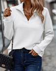 Gillian | Ribbed Half-Zip Pullover