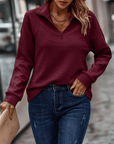 Gillian | Ribbed Half-Zip Pullover