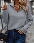 Gillian | Ribbed Half-Zip Pullover