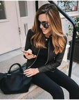 Elegant Leather Jacket with Custom Fit Feel