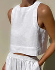 Karina | Casual Sleeveless Capri Pants Set