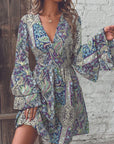 Vintage Print Flare Dress