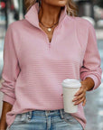 Gillian | Ribbed Half-Zip Pullover