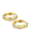 Dainty Huggie Hoops with Modern Charm
