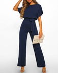 Gwyneth | Elegant Wide-Leg Belted Jumpsuit