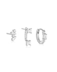 Trendy 3-Piece Stud and Drop Earrings Set
