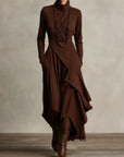 Sierra | Elegant High Neck Maxi Dress