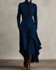 Sierra | Elegant High Neck Maxi Dress