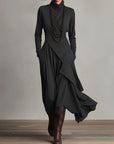 Sierra | Elegant High Neck Maxi Dress