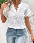 Whitney | Floral Embroidered V-Neck Blouse