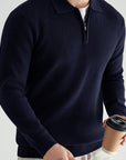 Donovan | Refined Quarter-Zip Polo Sweater