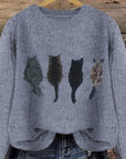 Tamara | Cozy Cat-Print Sweater