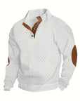 Ronan | Stand Collar Button Henley Sweater