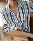 Marcella | Refined Striped Button-Up Shirt
