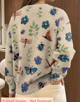 Elsie | Botanical Print Crewneck Sweater