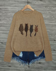 Tamara | Cozy Cat-Print Sweater