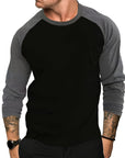 Trevor | Two-Tone Raglan Long-Sleeve Top