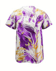 Joanna | Artful Swirl-Print Blouse