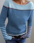 Francesca | Color-Block Boat Neck Sweater