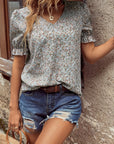 Women's Printed Casual Blouse
