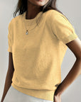 Harriet | Fine-Knit Short Sleeve Sweater