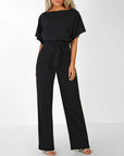 Gwyneth | Elegant Wide-Leg Belted Jumpsuit