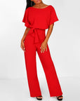 Gwyneth | Elegant Wide-Leg Belted Jumpsuit