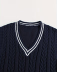 Gideon | Cable-Knit V-Neck Sweater Vest