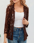 Cassandra | Floral Openwork Cardigan