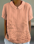 Holly | Elegant Floral Embroidered Shirt