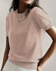 Harriet | Fine-Knit Short Sleeve Sweater