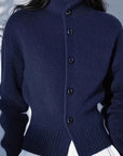 Margot | High-Neck Button Cardigan