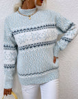 Tamsin | Cozy Snowflake Mock-Neck Sweater