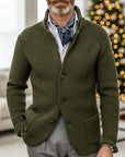 Archer | Textured Stand-Collar Cardigan