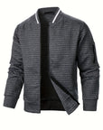 Raymond | Textured Zip-Up Bomber Jacket