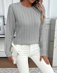 Faye | Cable-Knit Round Neck Sweater