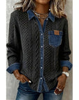 Colette | Textured Contrast Shirt