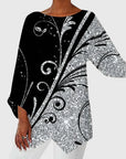 Kathleen | Shimmer Butterfly Long-Sleeve Top